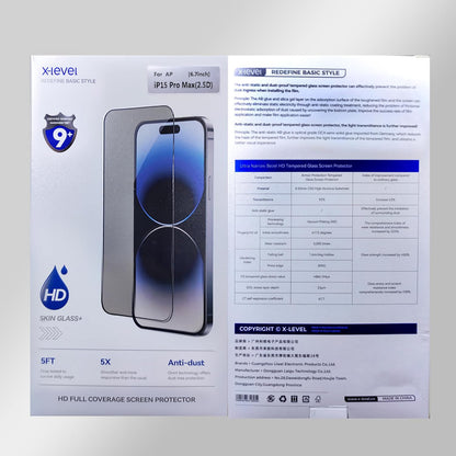 X-level HD+ 2.5 D Tempered Glass for iPhone