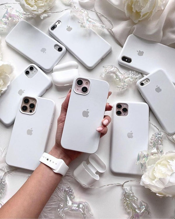 White OG Silicone Case for iPhone