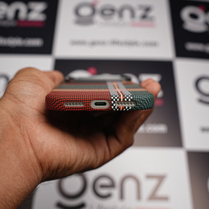 Luxo Life+ Checks Carbon Fiber MagSafe Case for iPhone