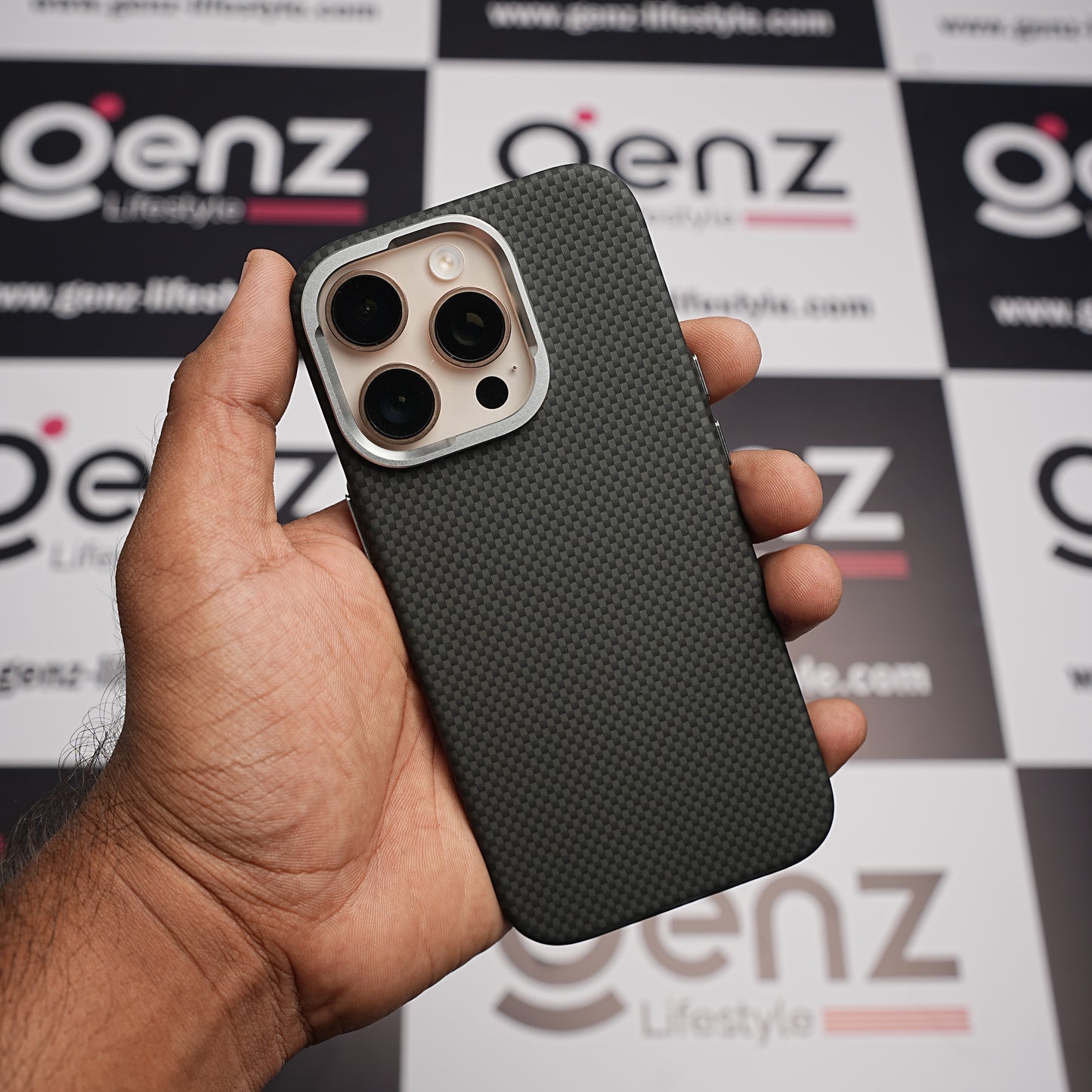 Black 0.8mm Ultra Slim Carbon Fiber Magnetic Cover with MagSafe for iPhone