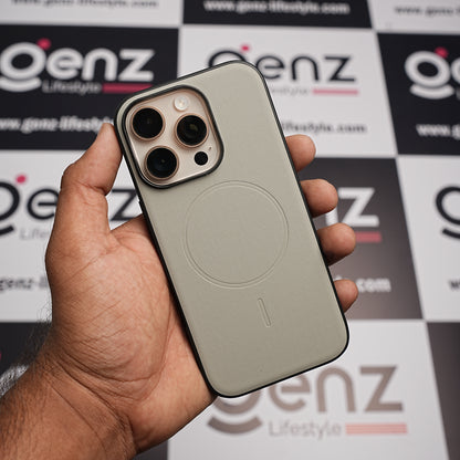 X-level Grey Duke Leather case with MagSafe for iPhone