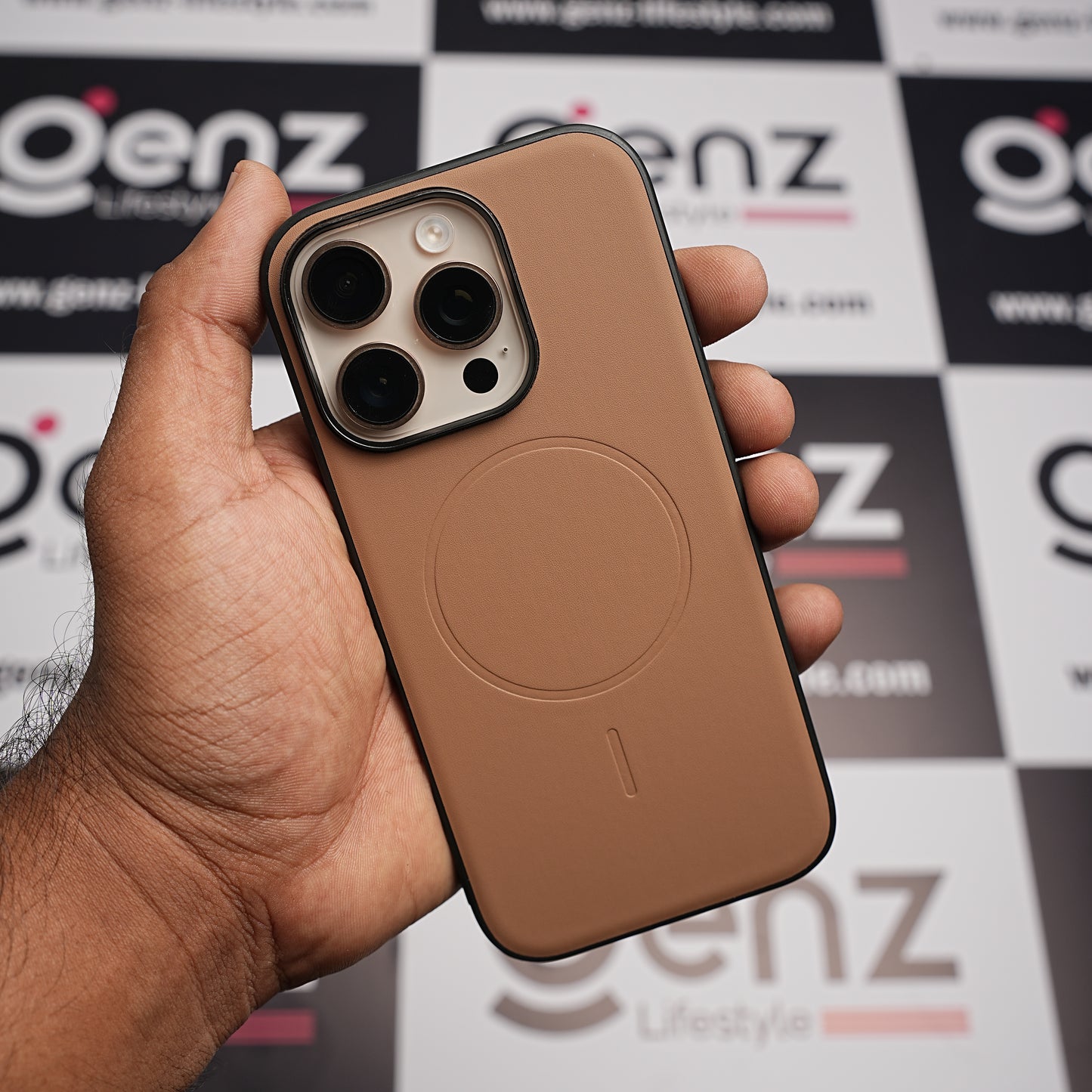 X-level Gold Duke Leather case with MagSafe for iPhone