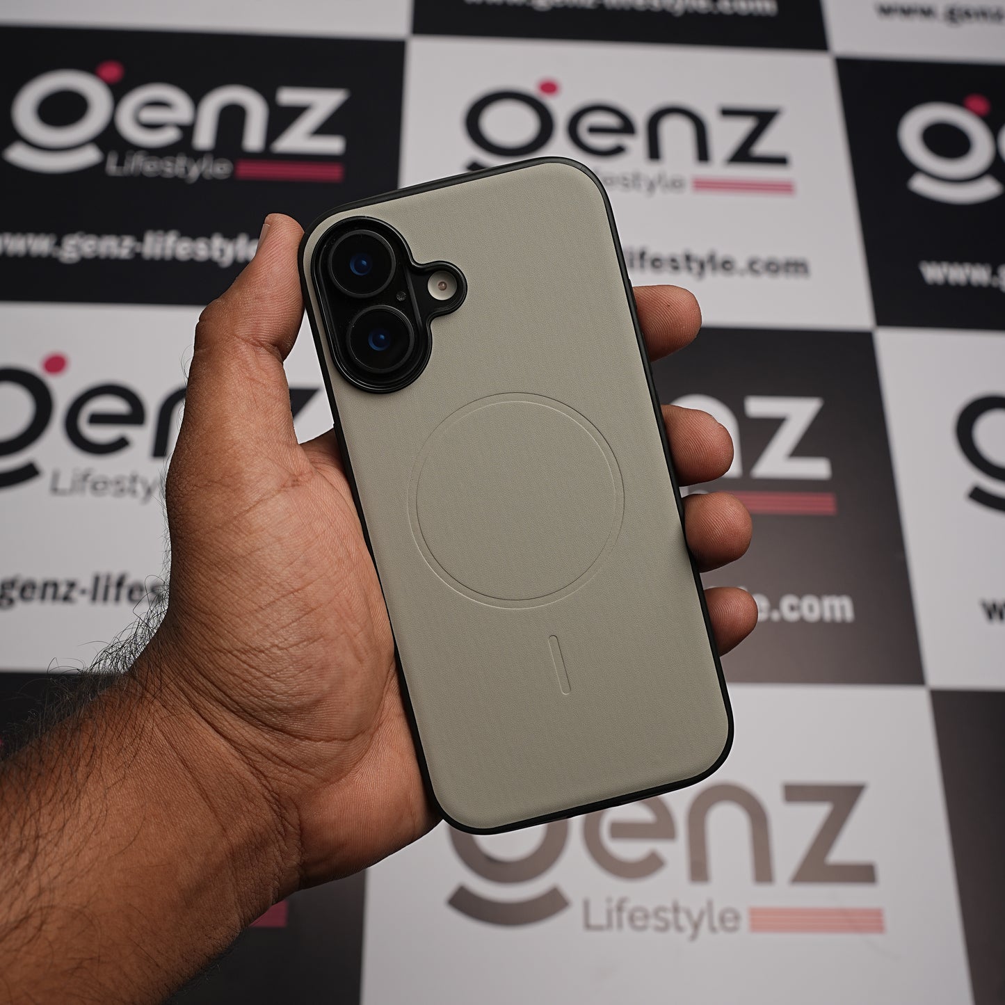 X-level Grey Duke Leather case with MagSafe for iPhone