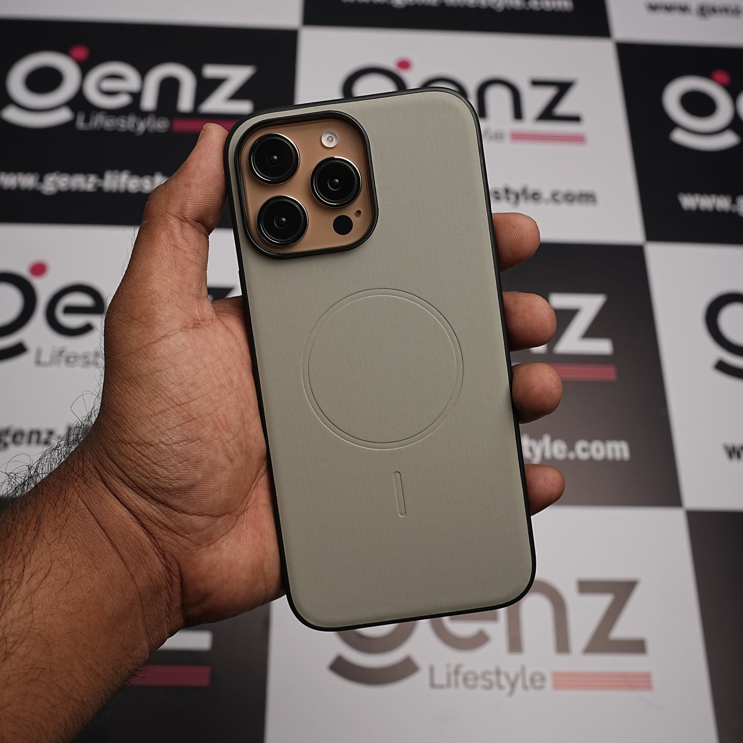 X-level Grey Duke Leather case with MagSafe for iPhone