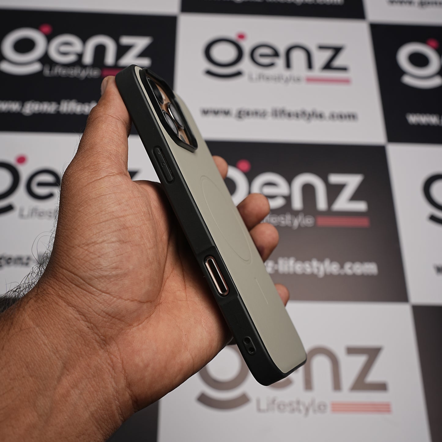 X-level Grey Duke Leather case with MagSafe for iPhone