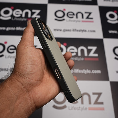 X-level Grey Duke Leather case with MagSafe for iPhone