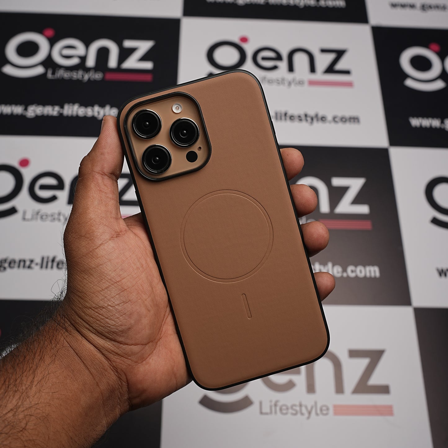 X-level Gold Duke Leather case with MagSafe for iPhone