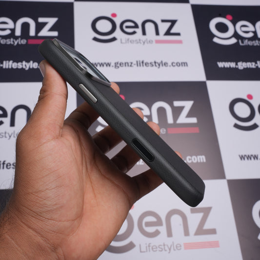 X-level Black Leather case with Camera Control button for iPhone