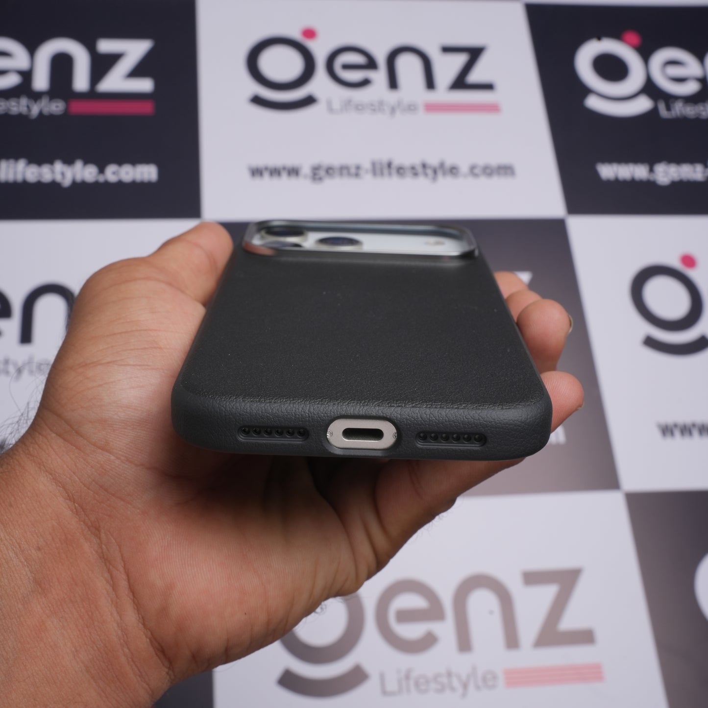 X-level Black Leather case with Camera Control button for iPhone