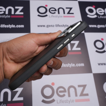 X-level Black Leather case with Camera Control button for iPhone