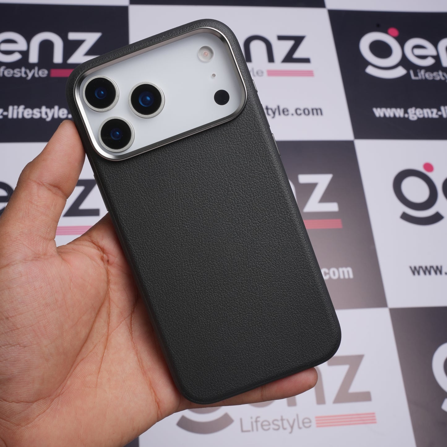 X-level Black Leather case with Camera Control button for iPhone