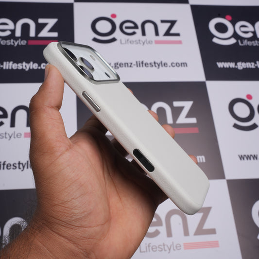 X-level Grey Leather case with Camera Control button for iPhone