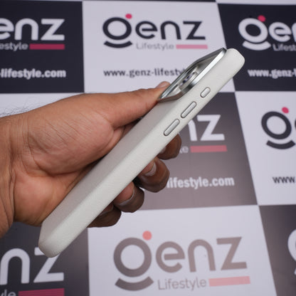 X-level Grey Leather case with Camera Control button for iPhone