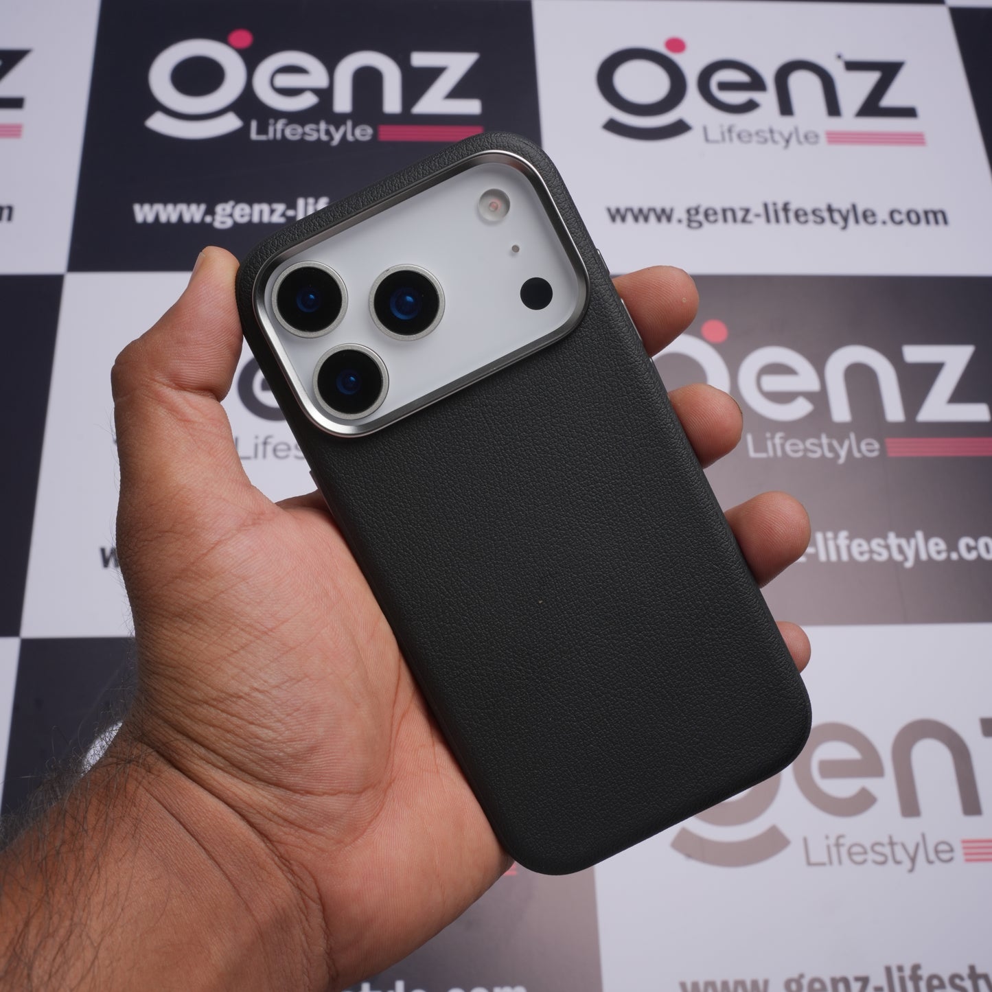 X-level Black Leather case with Camera Control button for iPhone