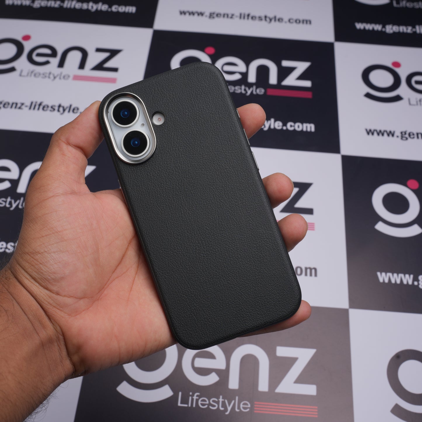 X-level Black Leather case with Camera Control button for iPhone