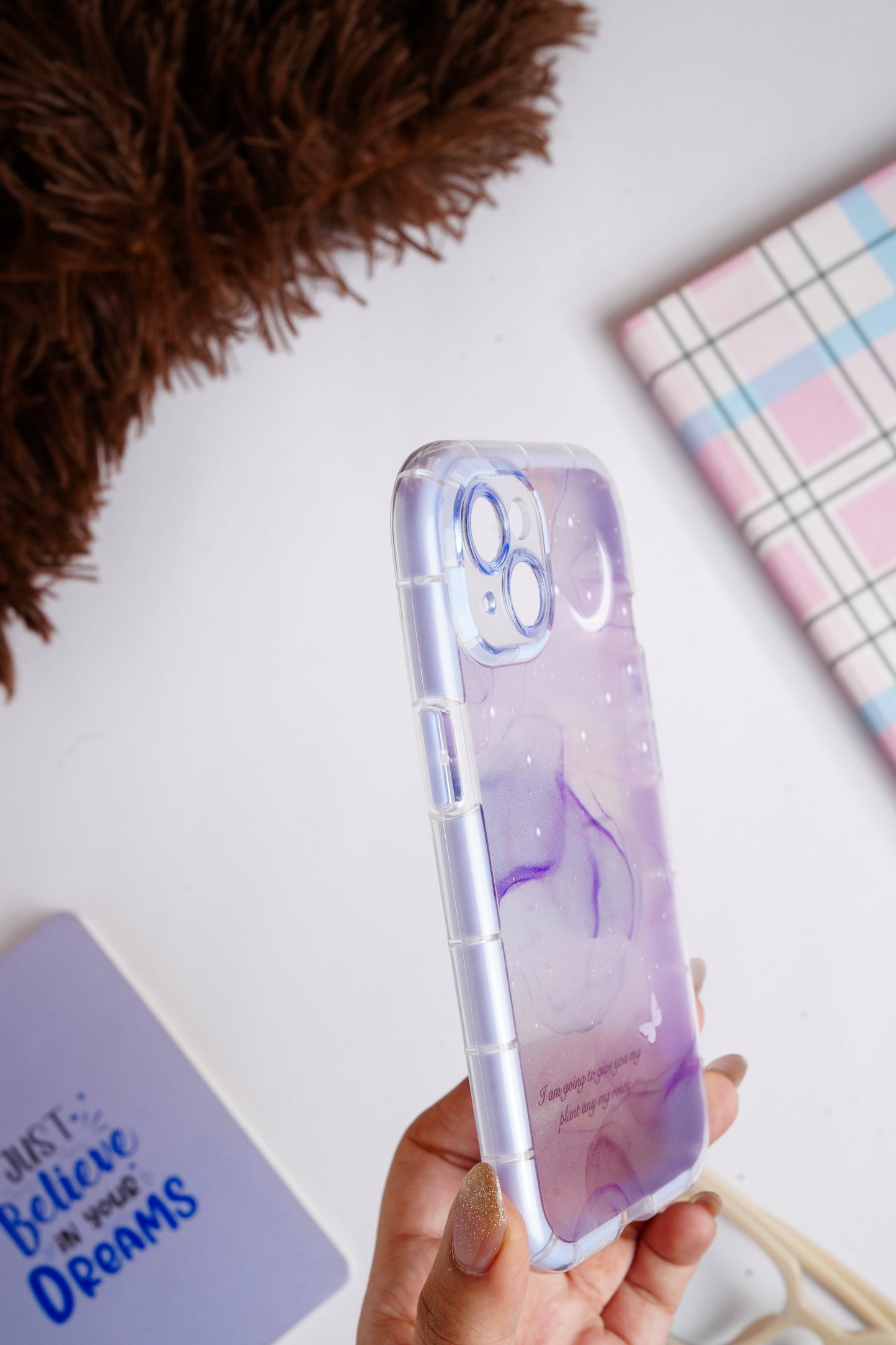 Purple Watercolor Bumper Case for iPhone