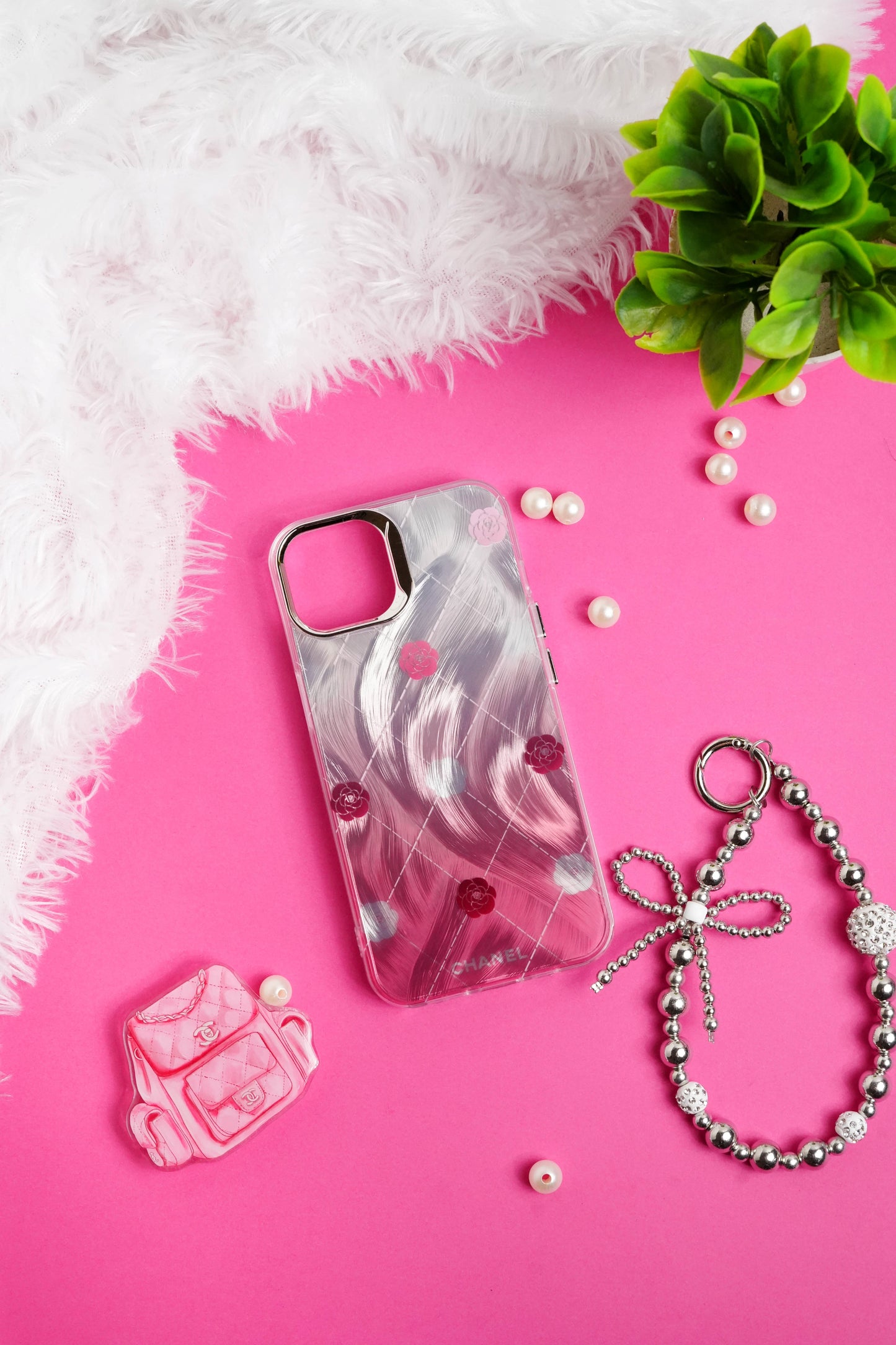 Chanel Bag Pop Socket With Chain Case for iPhone