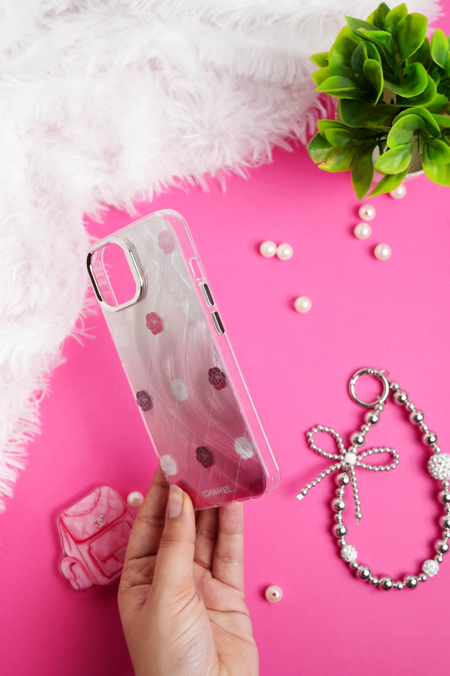 Chanel Bag Pop Socket With Chain Case for iPhone