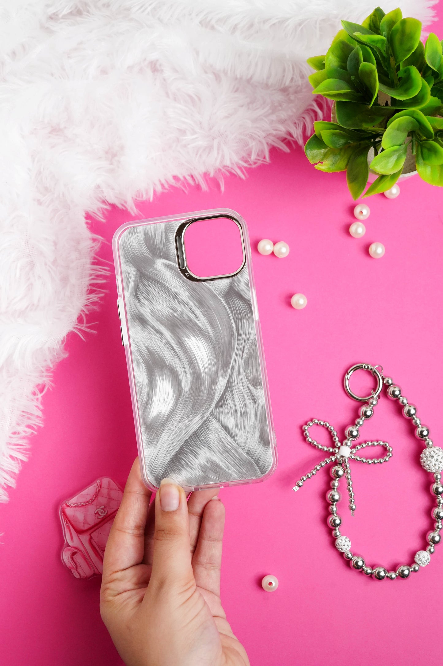 Chanel Bag Pop Socket With Chain Case for iPhone