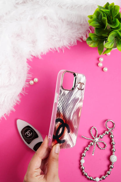 Chanel Pop Socket With Chain Case for iPhone