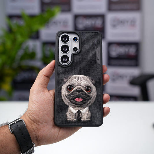 Nimmy Design Big Eyes Black case for Samsung S26 Ultra - Brown Eyes