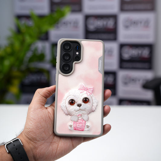 Nimmy Design Big Eyes Pink case for Samsung S26 Ultra - Brown Eyes