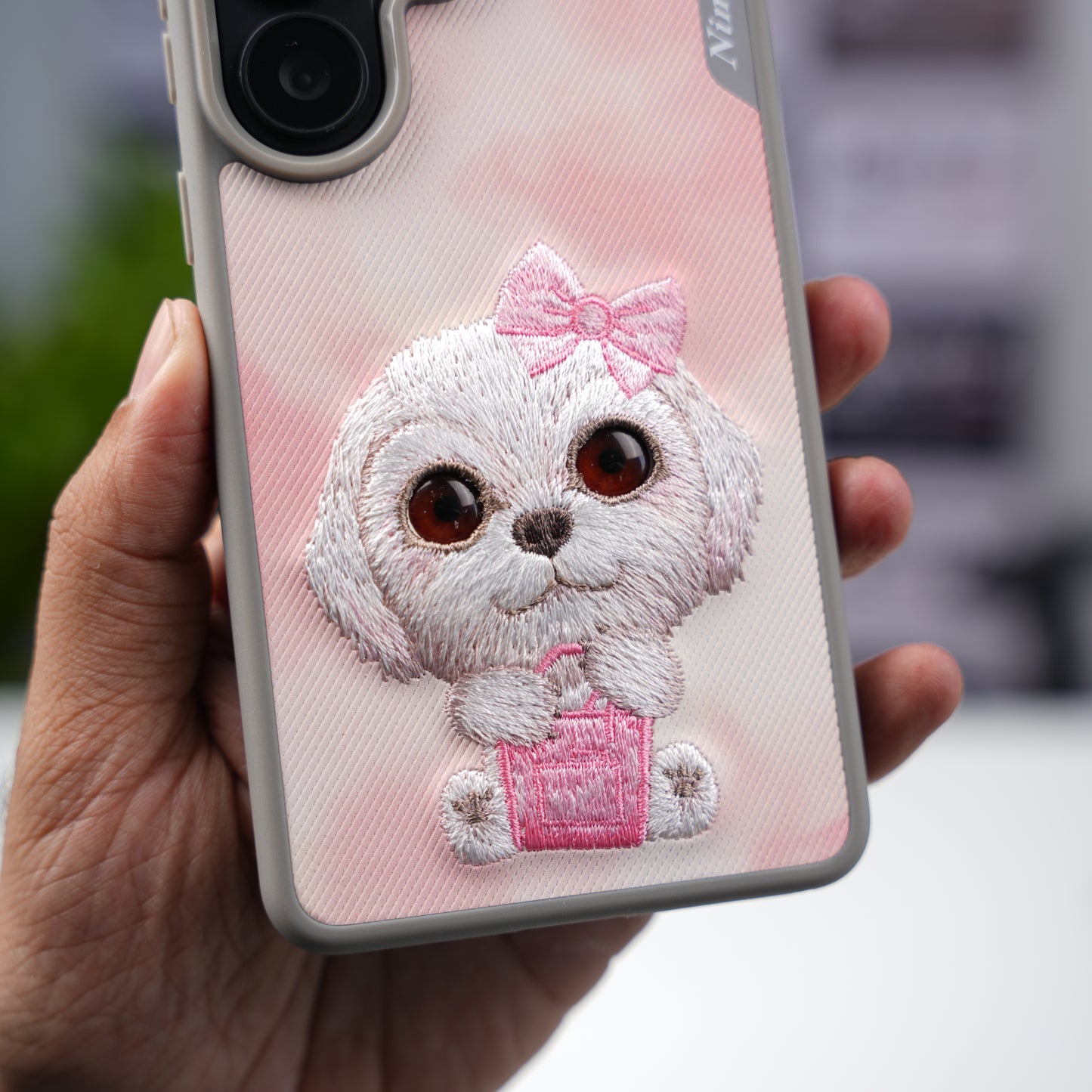 Nimmy Design Big Eyes Pink case for Samsung S26 Ultra - Brown Eyes