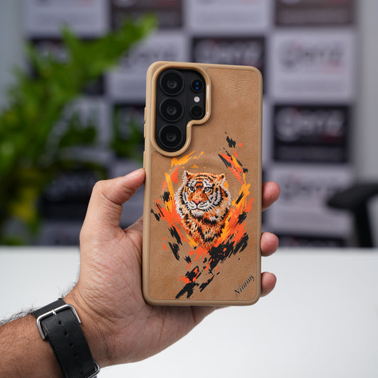 Nimmy Design Brown Tiger MagSafe case for Samsung S26 Ultra