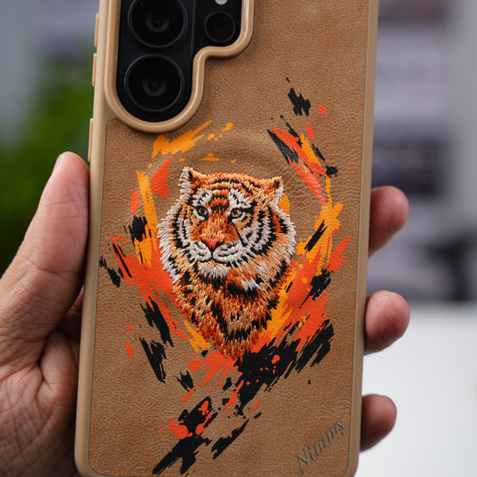 Nimmy Design Brown Tiger MagSafe case for Samsung S26 Ultra