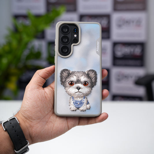 Nimmy Design Big Eyes Sky Blue case for Samsung S26 Ultra - Brown Eyes