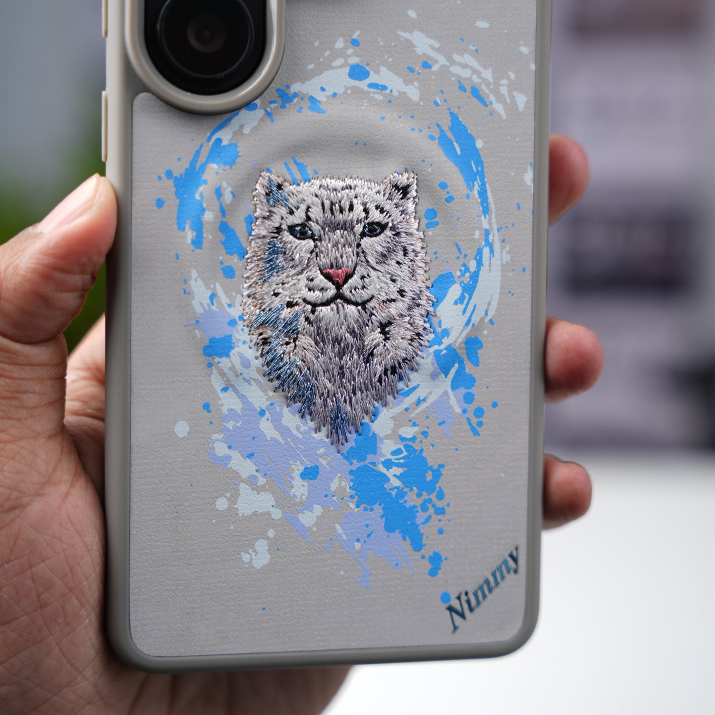 Nimmy Design White Leopard MagSafe case for Samsung S26 Ultra