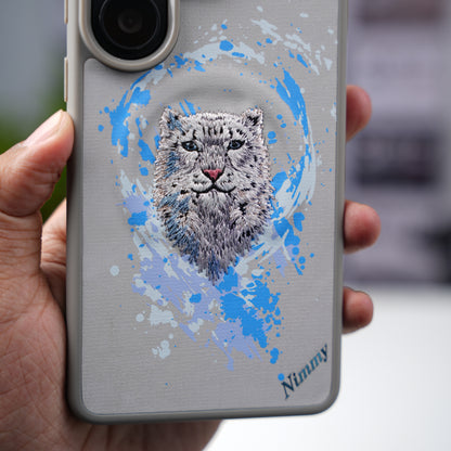 Nimmy Design White Leopard MagSafe case for Samsung S26 Ultra