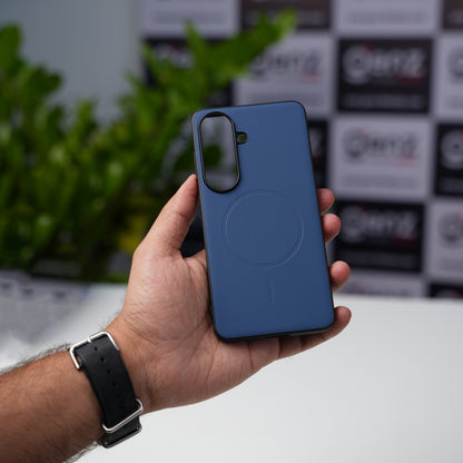 X-level Duke Blue Leather case with MagSafe for Samsung Galaxy S26