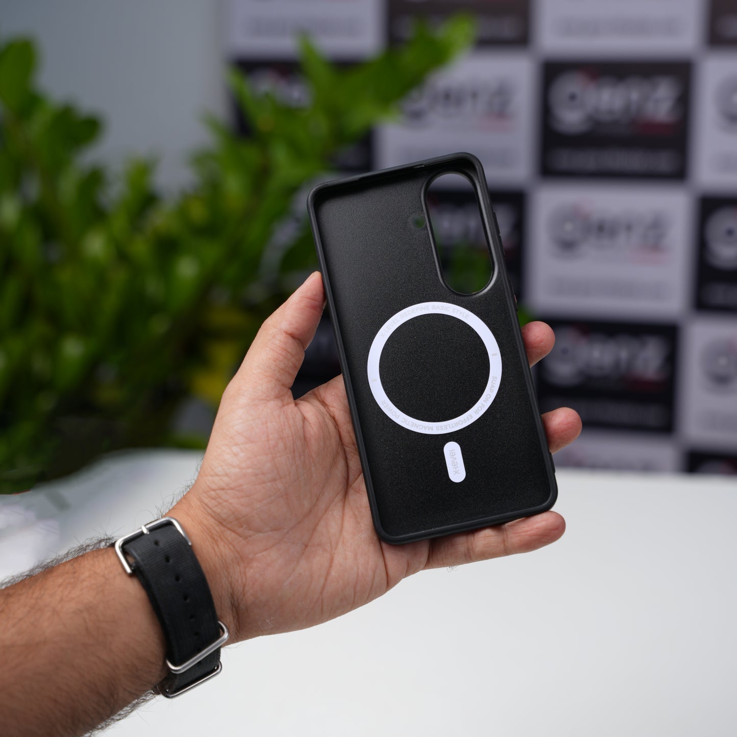 X-level Duke Grey Leather case with MagSafe for Samsung Galaxy S26