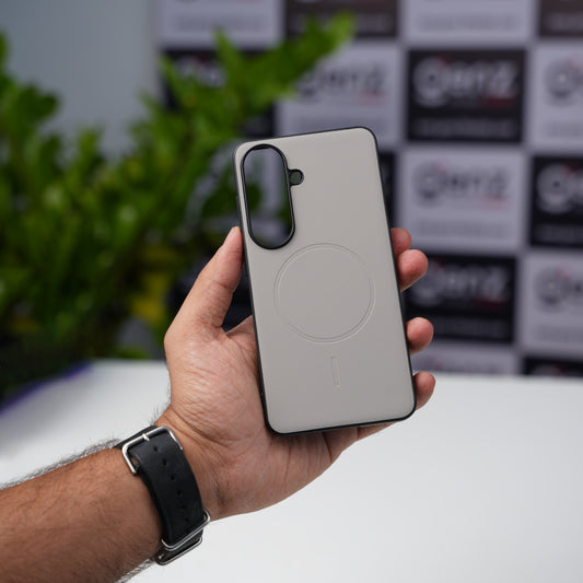 X-level Duke Grey Leather case with MagSafe for Samsung Galaxy S26