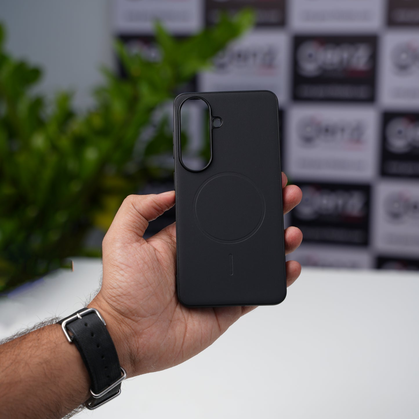 X-level Duke Black Leather case with MagSafe for Samsung Galaxy S26