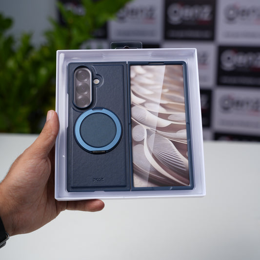 OKOZ Blue OTTO Bracket 360 Leather MagSafe Case for Samsung Galaxy Z Fold7