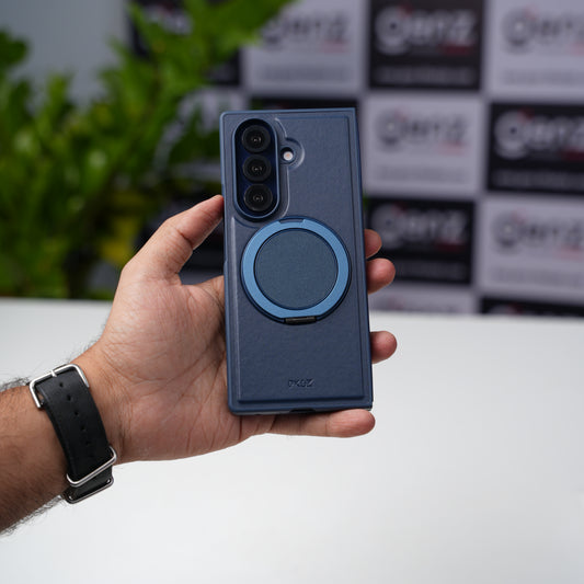 OKOZ Blue OTTO Bracket 360 Leather MagSafe Case for Samsung Galaxy Z Fold7