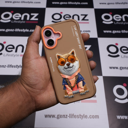 Nimmy Glasses Cool Dog Beige case for iPhone 17