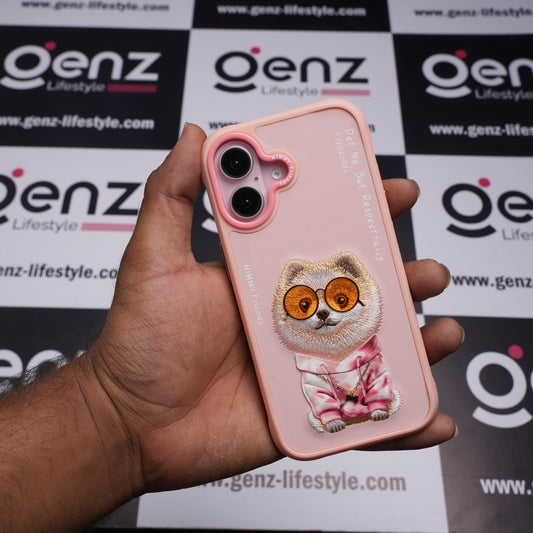 Nimmy Glasses Cool Dog Pink case for iPhone 17