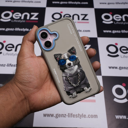 Nimmy Glasses Cool Dog Gray case for iPhone 17