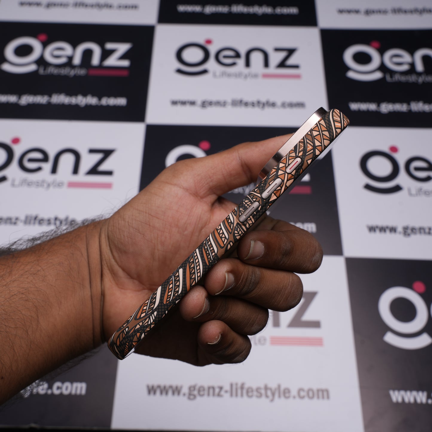 Luxo Life+ Brown Snake Carbon Fiber MagSafe Case for iPhone