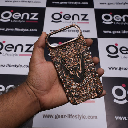 Luxo Life+ Brown Snake Carbon Fiber MagSafe Case for iPhone Air