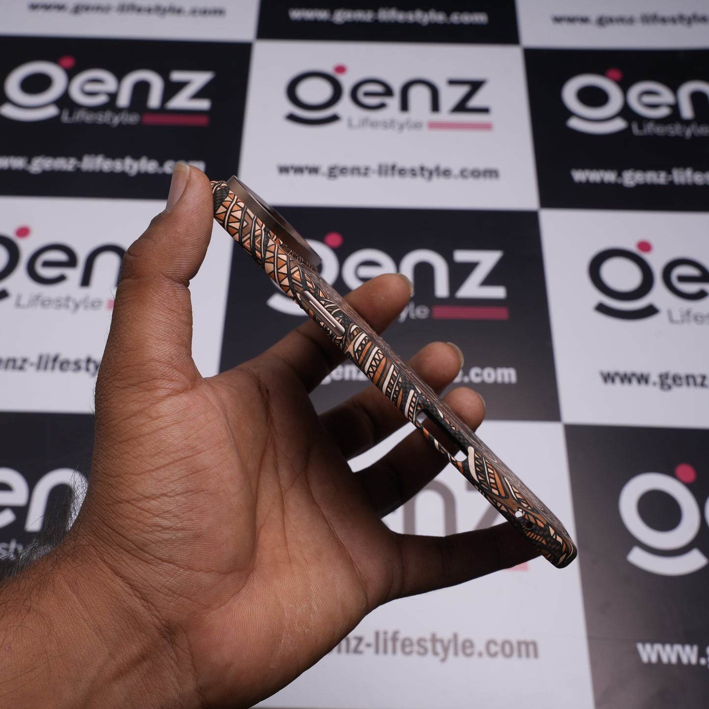 Luxo Life+ Brown Snake Carbon Fiber MagSafe Case for iPhone Air