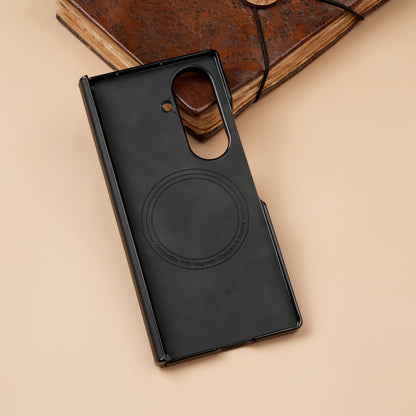 Wlons Black Leather MagSafe Case for Samsung Galaxy Z Fold7