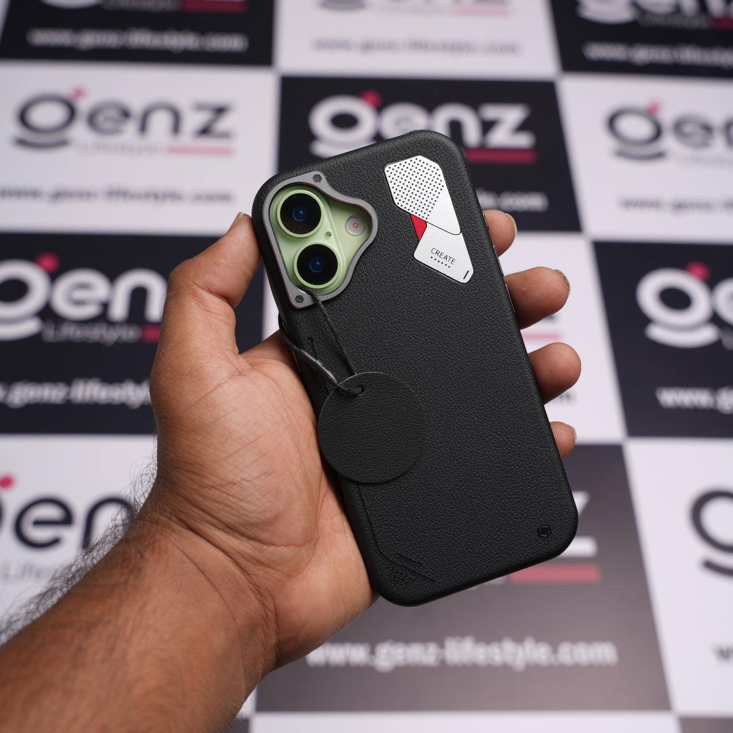 CaseBear Black Vertex Leather MagSafe Case for iPhone