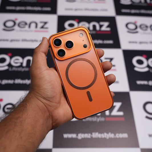 Xundd Orange Metal Hard Matte finish MagSafe Case for iPhone