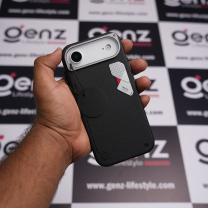 CaseBear Black Vertex Leather MagSafe Case for iPhone AIR