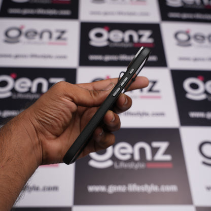 CaseBear Black Vertex Leather MagSafe Case for iPhone AIR