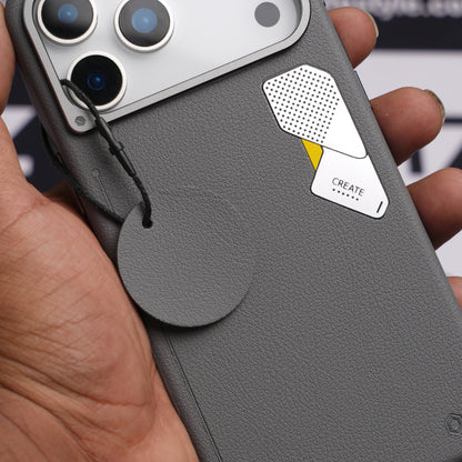 CaseBear Grey Vertex Leather MagSafe Case for iPhone